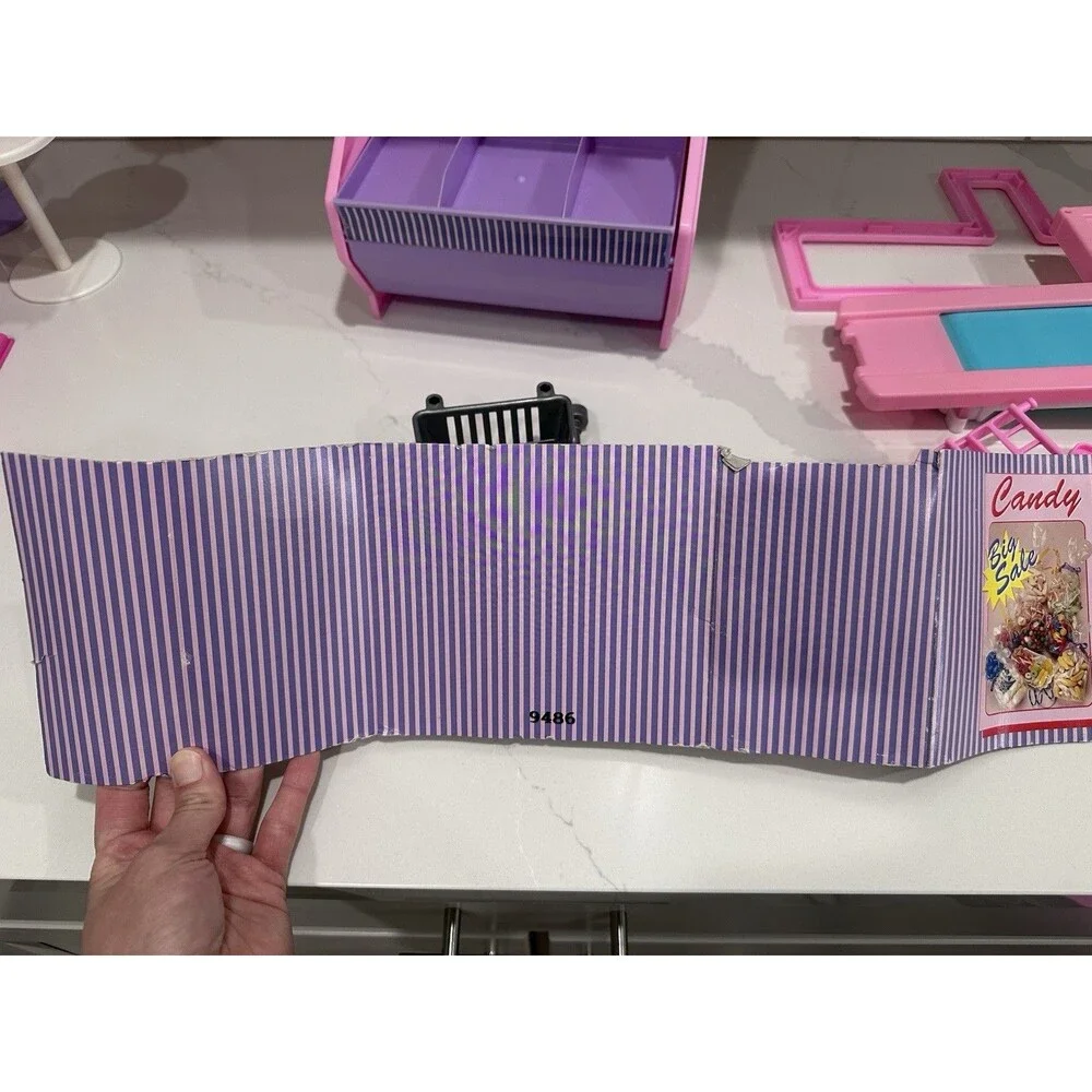 Vintage Barbie Grocery Store Supermarket Playset Register Shelf Cart Lot Mattel